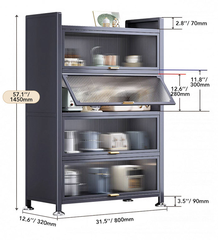 Heavy Duty Metal Multifunctional Kitchen Cabinet Storage Racks