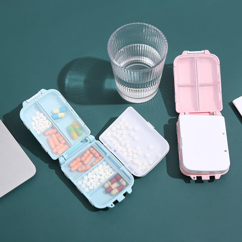 Wholesale Portable Folding 8-Grid Plastic Medicine Box for Medicine ...